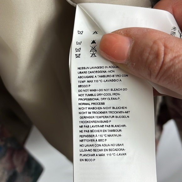 Fiorella Rubino floral print snap front coat with pockets Sz 8 - Picture 13 of 13